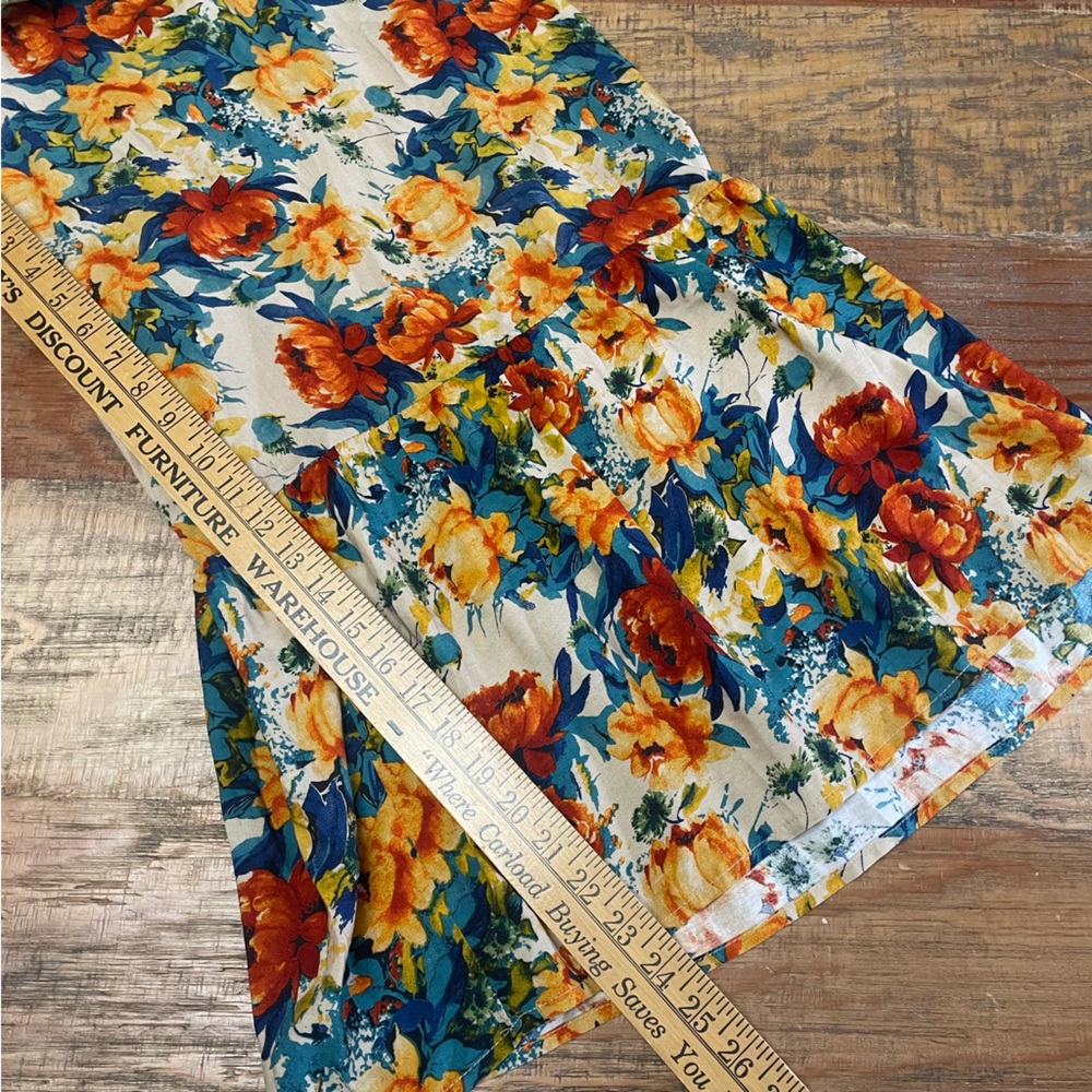 NATURAL LIFE medium Stephanie floral Jumpsuit boho flowy adjustable strap - Picture 9 of 12